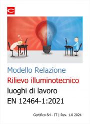 Modello Relazione Rilievo illuminotecnico luoghi di lavoro