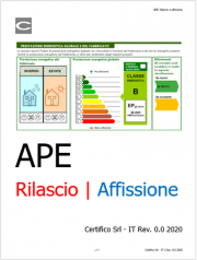 Attestato di prestazione energetica: rilascio e affissione Attestato di prestazione energetica: rilascio e affissione
