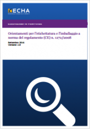 Guida etichettatura e imballaggio Regolamento CLP - 09.2016 ITA