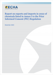 Report on exports and imports in 2022 PIC Regulation Report on exports and imports in 2022 PIC Regulation