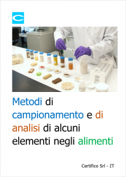 Metodi di campionamento e di analisi di alcuni elementi negli alimenti