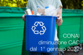 CONAI -  diminuzione contributo ambientale (CAC) dal 1° gennaio 2022