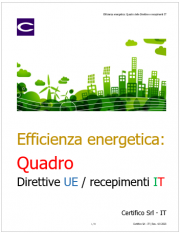 Efficienza energetica: Quadro Direttive UE e recepimenti IT Efficienza energetica: Quadro Direttive UE e recepimenti IT