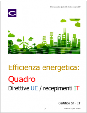 Efficienza energetica: Quadro Direttive UE e recepimenti IT