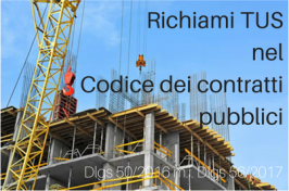 Richiami al Dlgs 81/2008 nel Codice dei contratti pubblici