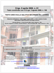 Testo Unico Sicurezza D. lgs 81/2008 - 06.2018