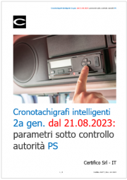 Cronotachigrafi intelligenti di 2a gen. dal 21.08.2023: parametri sotto controllo autorità PS