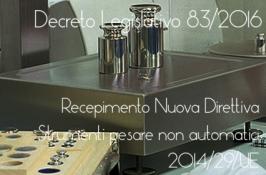 Decreto Legislativo 83/2016 Strumenti per pesare non automatici