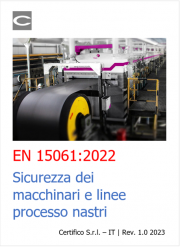 EN 15061 Sicurezza dei macchinari e linee processo nastri