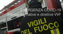 EMERGENZA COVID-19: elenco normative VVF