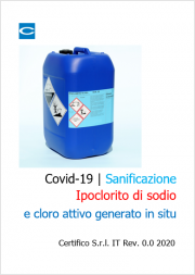 Covid-19 | Sanificazione Ipoclorito di sodio e cloro attivo generato in situ Covid-19 | Sanificazione Ipoclorito di sodio e cloro attivo generato in situ