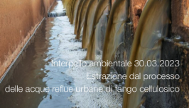 Interpello ambientale 30.03.2023 / Estrazione dal processo delle acque reflue urbane di fango cellulosico Interpello ambientale 30.03.2023 / Estrazione dal processo delle acque reflue urbane di fango cellulosico