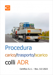 Procedura carico / trasporto / scarico colli ADR Procedura carico / trasporto / scarico colli ADR
