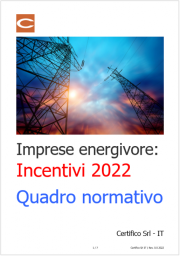 Imprese energivore: incentivi 2022 / Quadro normativo