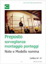 Preposto sorveglianza PIMUS / Note e Modello nomina Preposto sorveglianza PIMUS / Note e Modello nomina