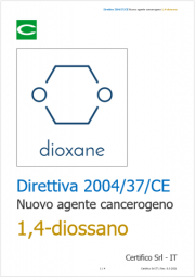 Direttiva 2004/37/CE: nuovo agente cancerogeno sul lavoro 1,4-diossano