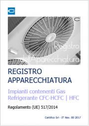 Gas Floururati: Registro dell'Apparecchiatura