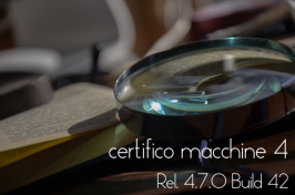 Certifico Macchine 4 (Rel. 4.7.0 Build 42) - Patch 06 