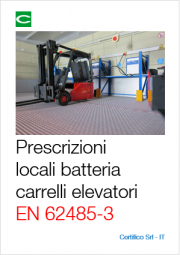 Prescrizioni operazioni locali carica batterie carrelli elettrici