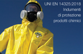 UNI EN 14325:2018 | Indumenti di protezione contro prodotti chimici