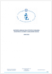 Rapporto annuale ispettorato nazionale del lavoro 2018