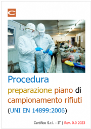 Procedura preparazione piano di campionamento rifiuti (UNI EN 14899:2006)
