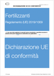 Dichiarazione UE di conformità Fertilizzanti - Modello