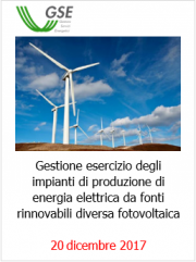 Procedure Gestione Esercizio FER non FTV