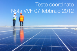 Nota VVF 07 febbraio 2012 - Testo coordinato Nota VVF 07 febbraio 2012 - Testo coordinato
