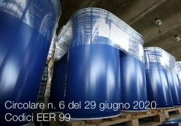 Circolare n. 6 del 29 giugno 2020 | Codici EER 99 Circolare n. 6 del 29 giugno 2020 | Codici EER 99