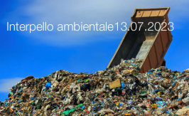 Interpello ambientale 13.07.2023  - Discariche e accordi interregionali per l’avvio ad operazioni di recupero