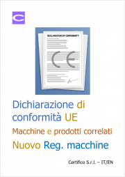 Dichiarazione di conformità UE macchine e prodotti correlati / Regolamento macchine 2023