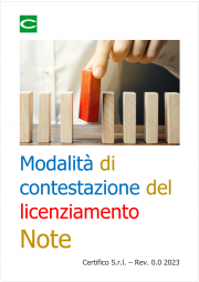 Modalità di contestazione del licenziamento / Note Modalità di contestazione del licenziamento / Note