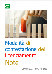 Modalità di contestazione del licenziamento / Note