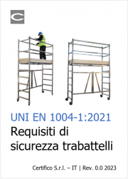 UNI EN 1004-1:2021 Requisiti di sicurezza trabattelli 