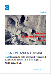 Modello relazione annuale amianto