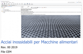 Acciai inossidabili macchine alimentari 2019 | File CEM