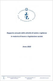 Rapporto annuale ispettorato nazionale del lavoro 2020 Rapporto annuale ispettorato nazionale del lavoro 2020
