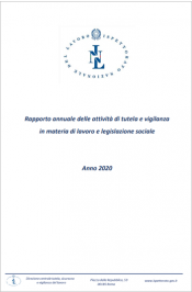 Rapporto annuale ispettorato nazionale del lavoro 2020