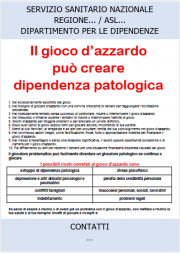 Avvertenze ai giocatori negli esercizi autorizzati all'offerta di gioco d'azzardo Avvertenze ai giocatori negli esercizi autorizzati all'offerta di gioco d'azzardo