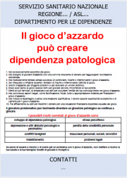 Avvertenze ai giocatori negli esercizi autorizzati all'offerta di gioco d'azzardo