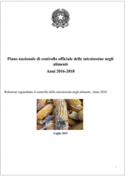 Relazione controllo delle micotossine negli alimenti | anno 2018
