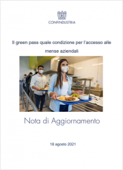 Confindustria | Nota di aggiornamento 18 agosto 2021