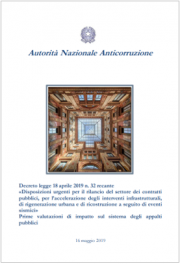 Valutazioni ANAC Decreto sblocca cantieri