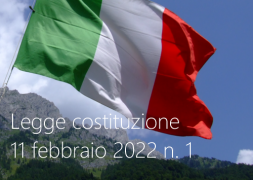 Legge costituzione 11 febbraio 2022 n. 1 Legge costituzione 11 febbraio 2022 n. 1