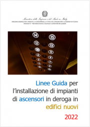 Linee Guida installazione di impianti di ascensori in deroga in edifici nuovi