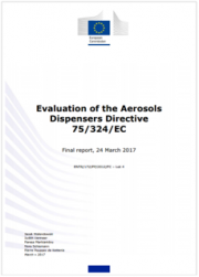 Evaluation of the Aerosols Dispensers Directive 75/324/EC