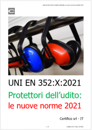 UNI EN 352:X:2021 Protettori dell’udito