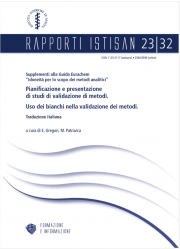 Rapporto ISTISAN 23/32 - Supplementi Guida Eurachem “Idoneità per lo scopo dei metodi analitici” Rapporto ISTISAN 23/32 - Supplementi Guida Eurachem “Idoneità per lo scopo dei metodi analitici”