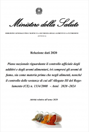 Relazione controllo ufficiale additivi alimentari tal quali e nei prodotti alimentari | 2020